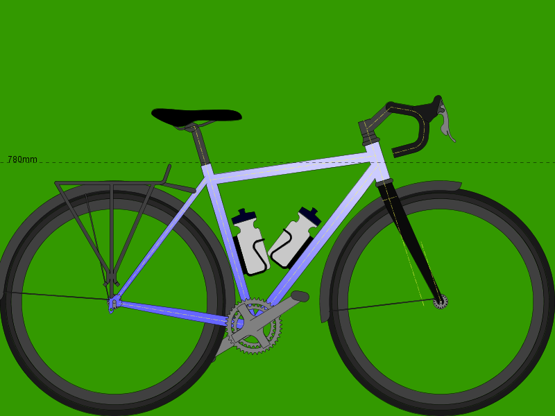 Revised GEO for my randonneur / cx bike.