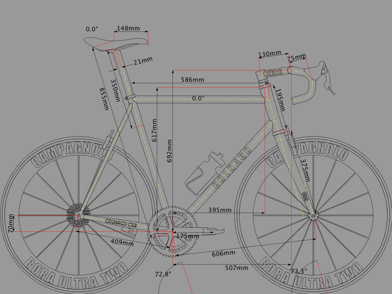 Colnago C59 Geometry Chart