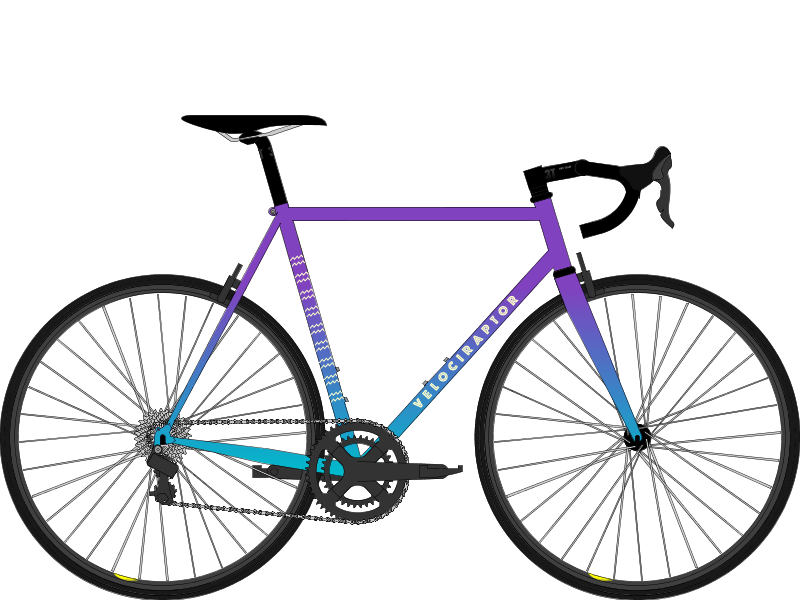 blue and purple bike