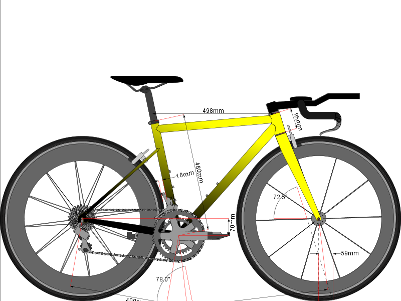 xs bike frame in inches